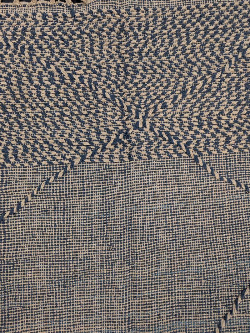 'Blue & White' Flatweave Kilim Runner - RUKM019