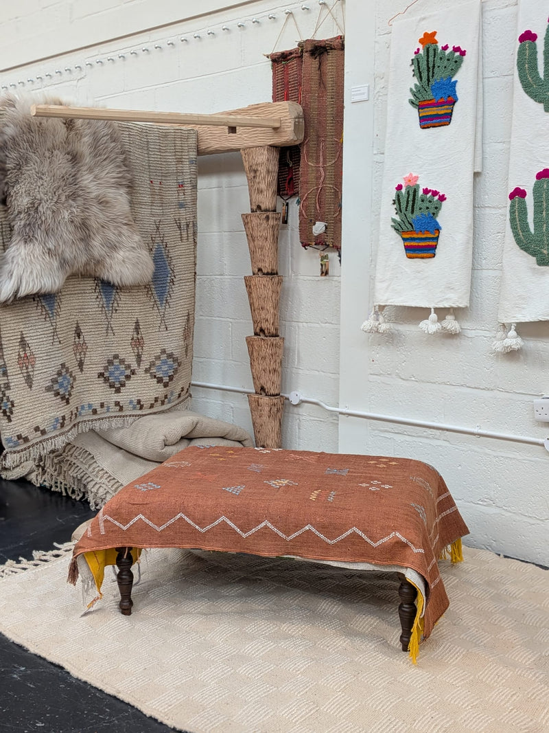 Dark Terracotta Cactus Silk Rug RUCS004