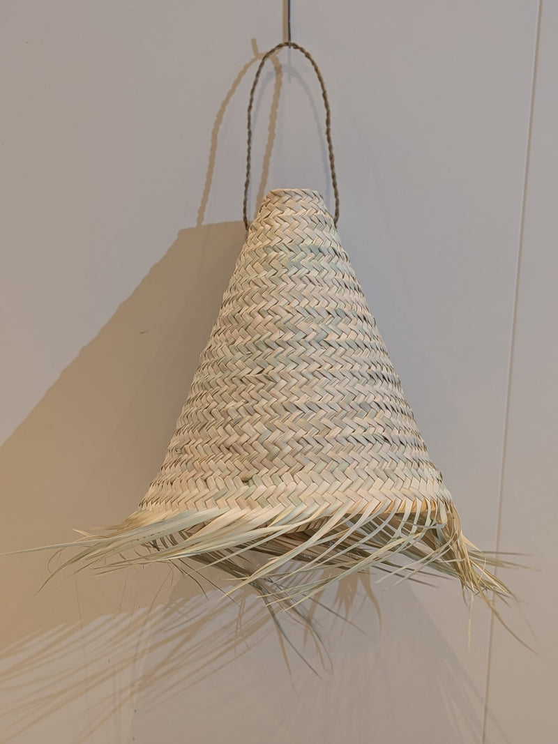‘Palmerie’ Small Palm Leaf Wicker Lampshade HWLS004