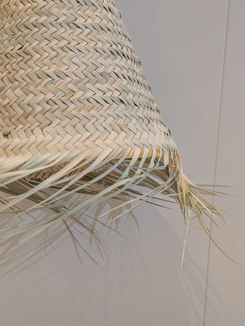 ‘Palmerie’ Small Palm Leaf Wicker Lampshade HWLS004