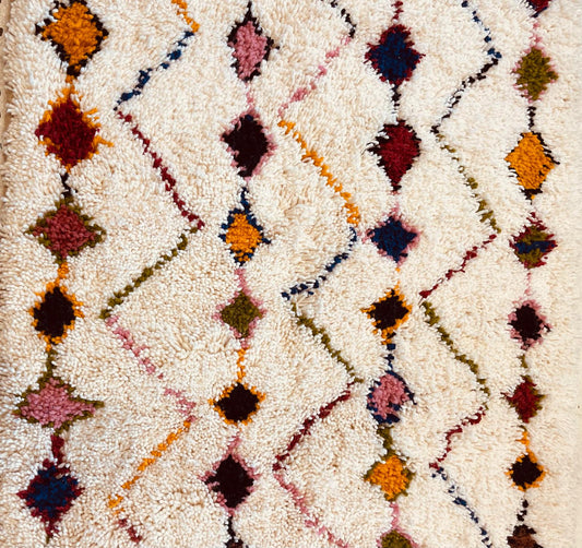 "Garlands of Joy" Contemporary Beni Ourain Rug RUB094