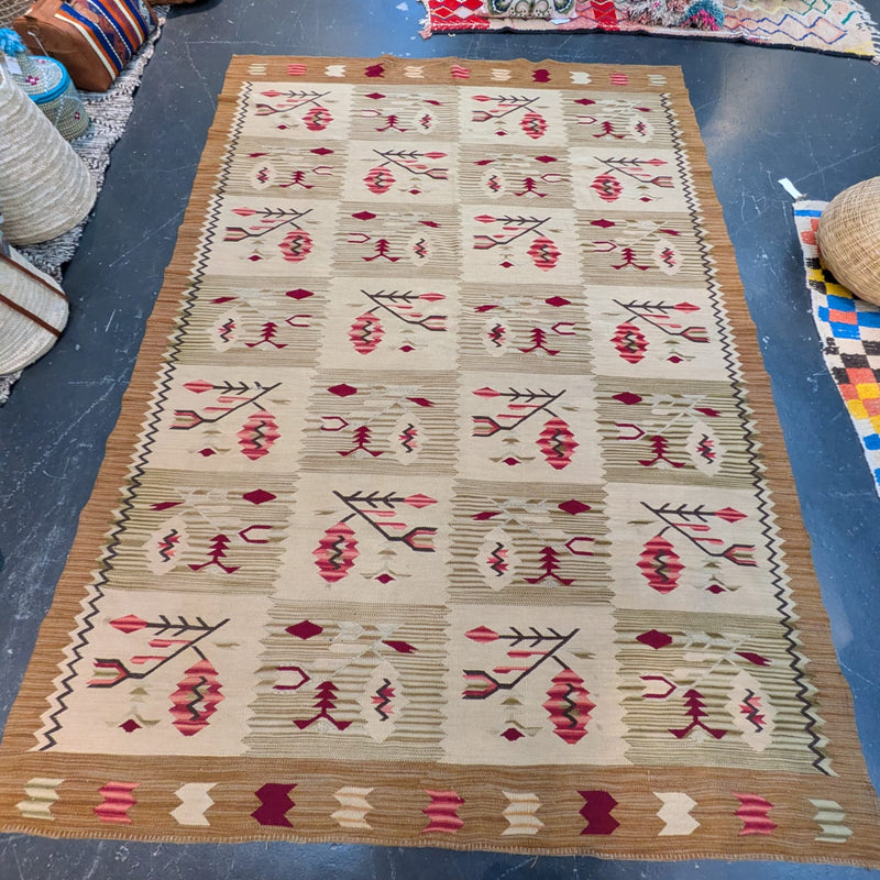 Rare Slavic hand woven flatweave kilim RUKM029