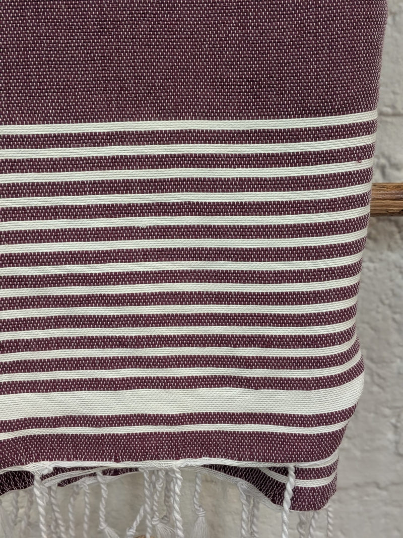 'Kaouki' Hammam Towel - Burgundy BLHT013