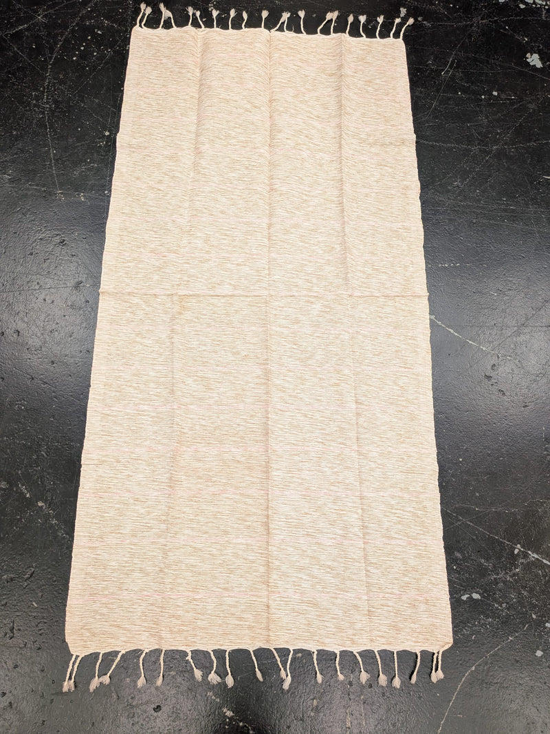 'Chaib' Hammam Towel - Oatmeal/Pink  BLHT018