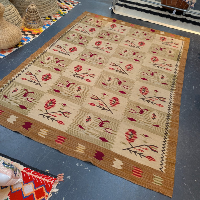 Rare Slavic hand woven flatweave kilim RUKM029