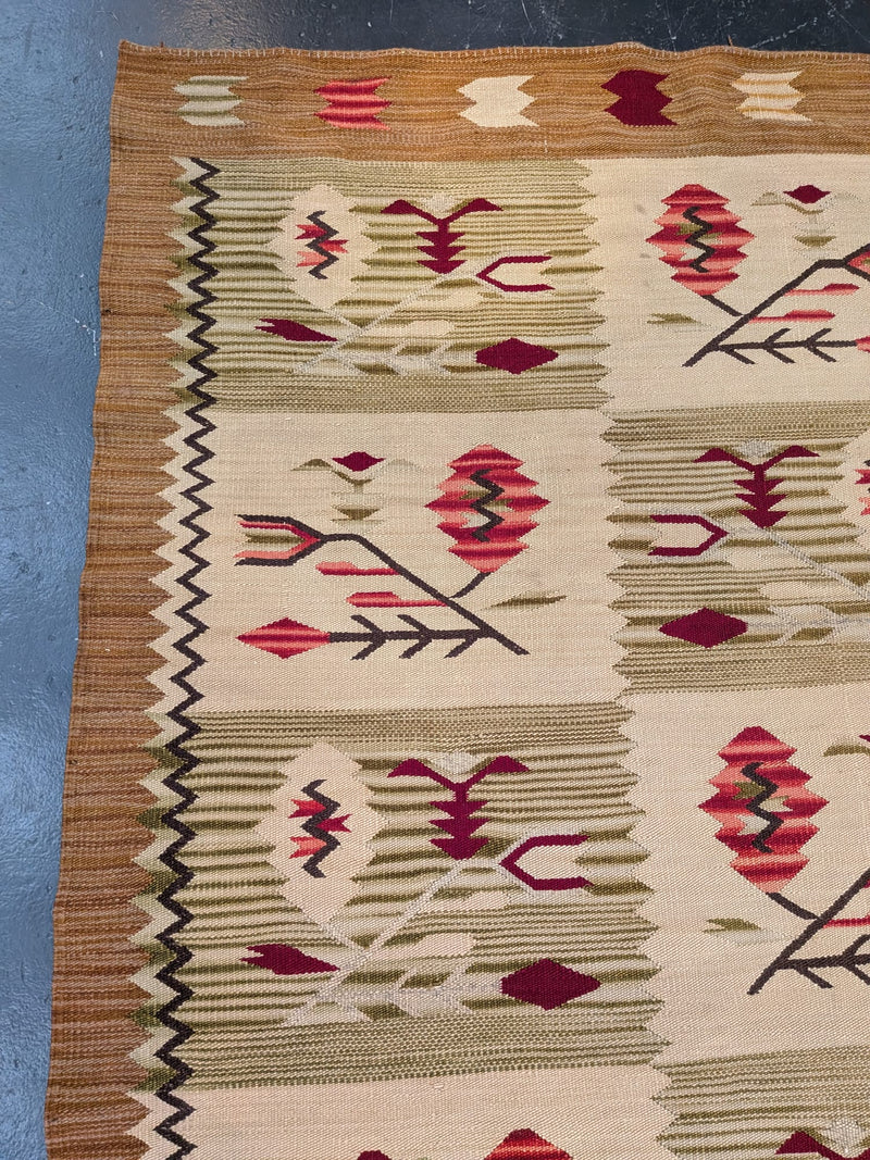 Rare Slavic hand woven flatweave kilim RUKM029