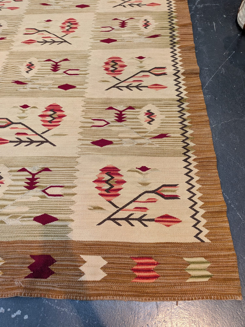 Rare Slavic hand woven flatweave kilim RUKM029