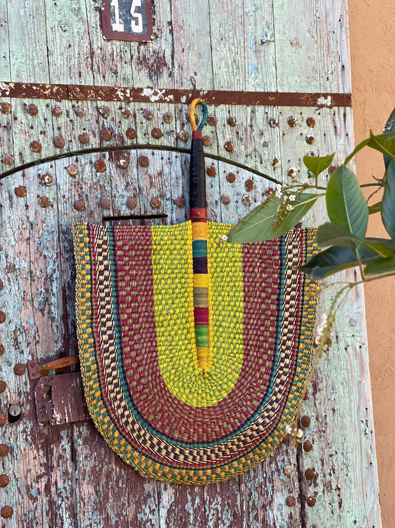 Handwoven Super Size Statement Fan HWFN004