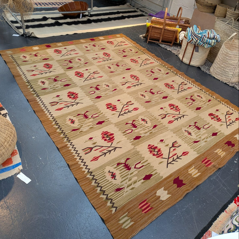 Rare Slavic hand woven flatweave kilim RUKM029