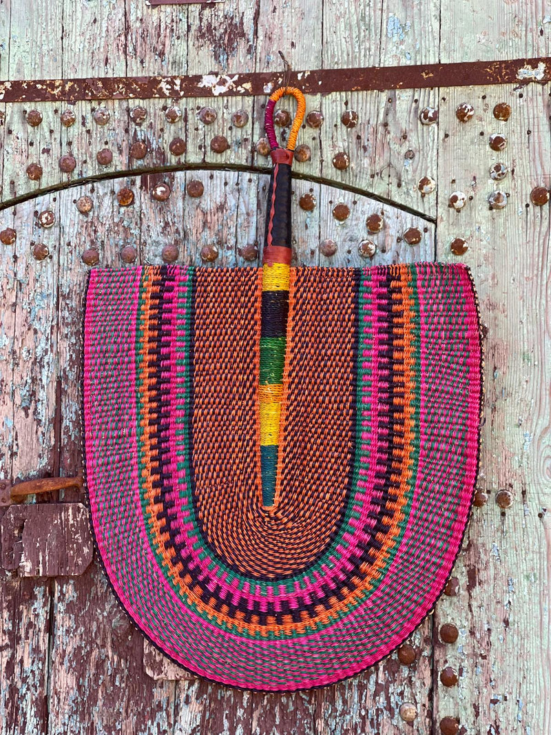 Handwoven Super Size Statement Fan HWFN002