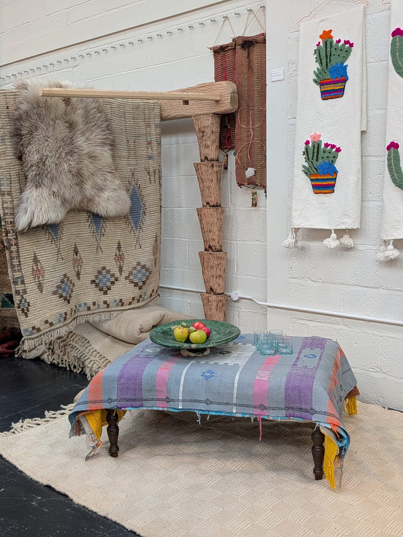 French Grey Cactus Silk Rug RUCS006