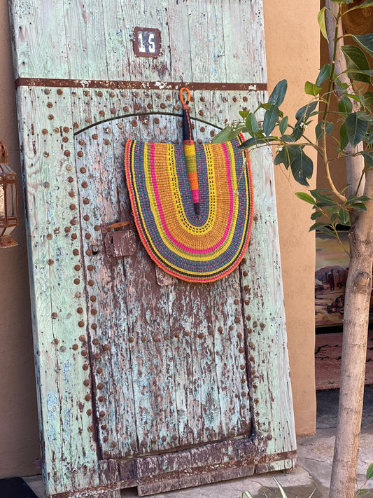Handwoven Super Size Statement Fan HWFN006