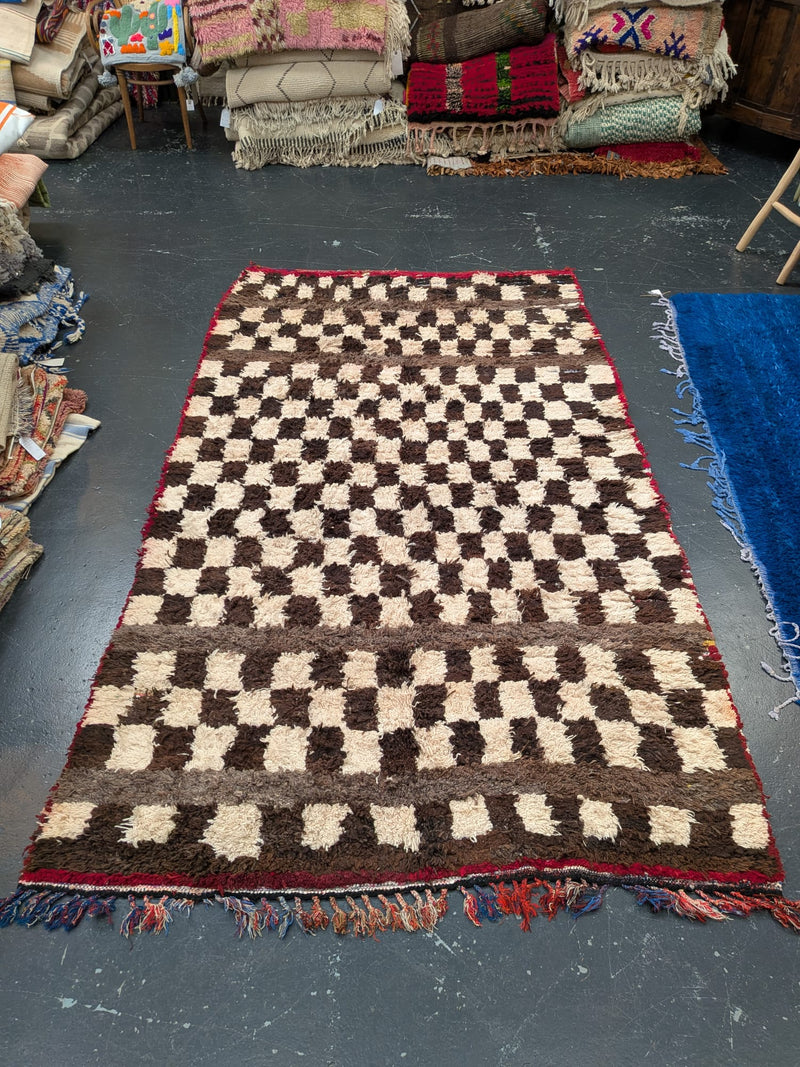 ‘Mel’ Boucherouite & Beni Ourain Blended Rug RUBT007