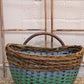 Small Hand woven hazel & recycled plastic basket - BP-001