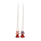 Ourika valley mottled red candlestick holder - pair