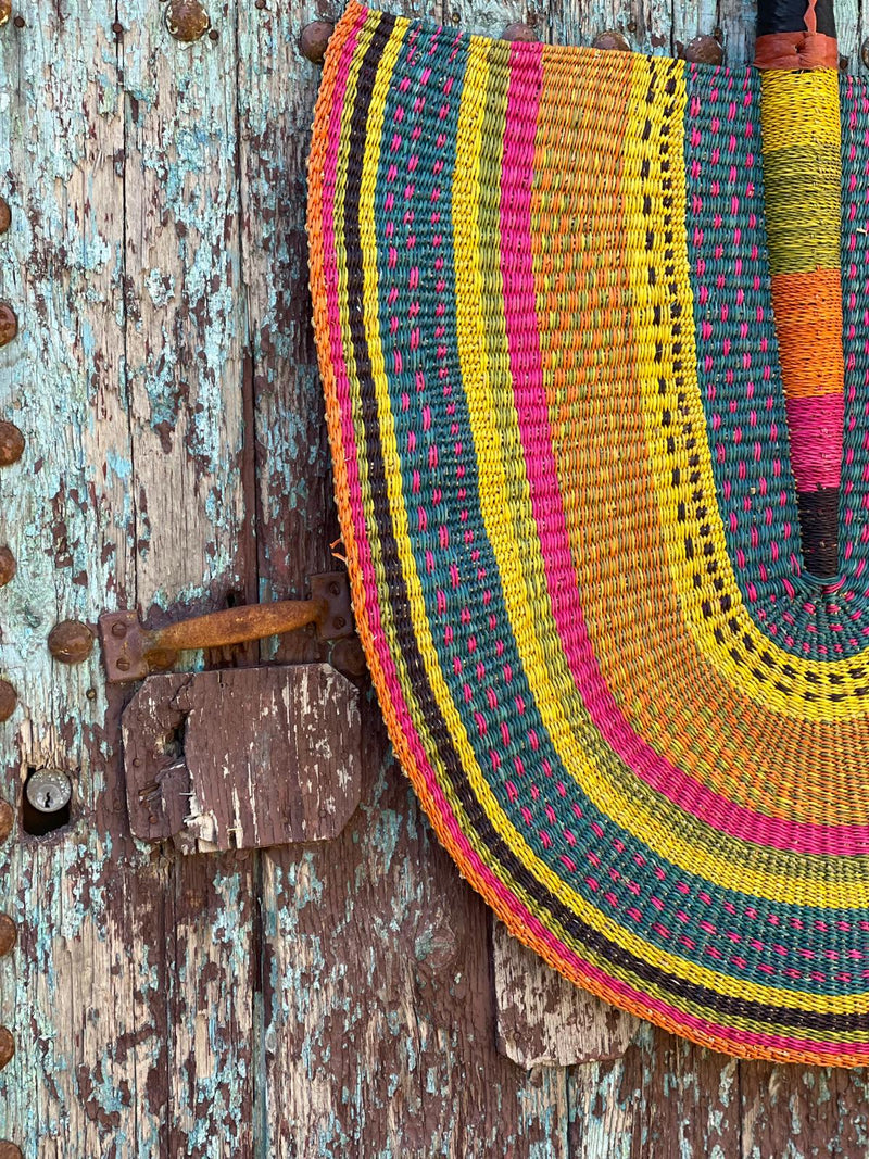 Handwoven Super Size Statement Fan HWFN006
