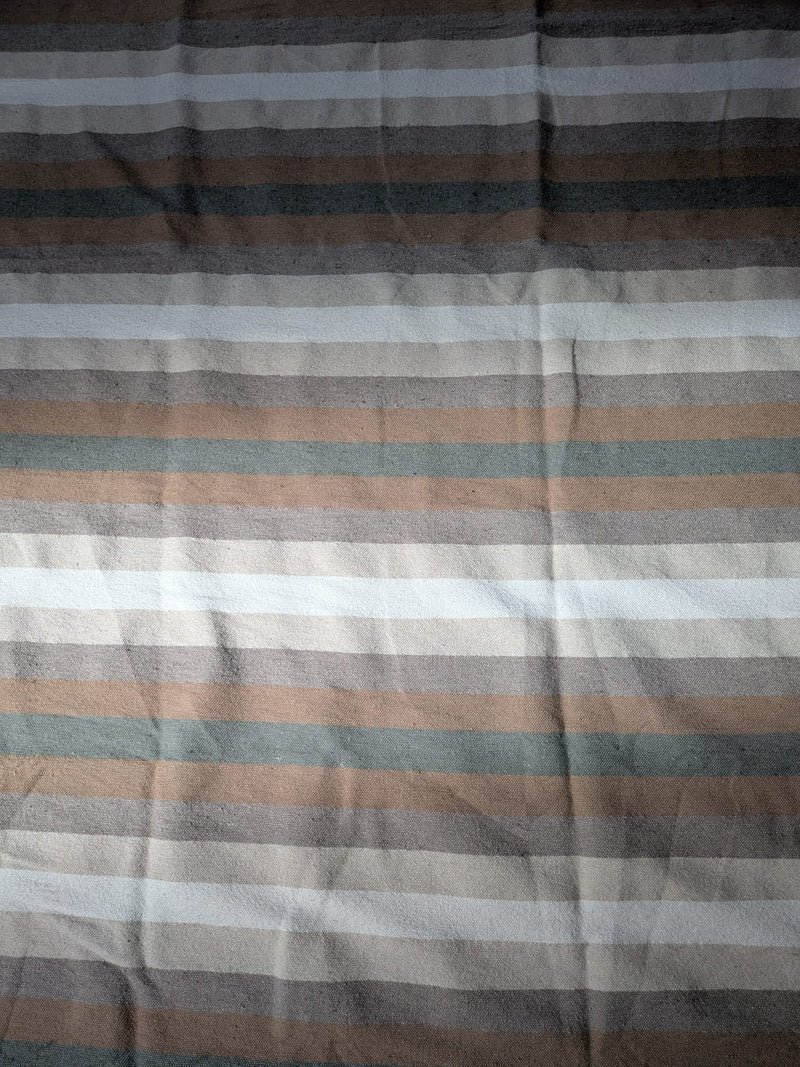 Pom Pom Blanket - Earth Tones BLPP024 (white pom)