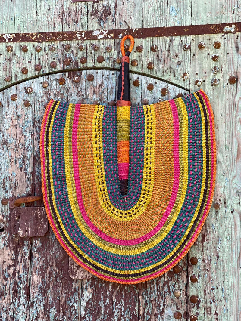 Handwoven Super Size Statement Fan HWFN006