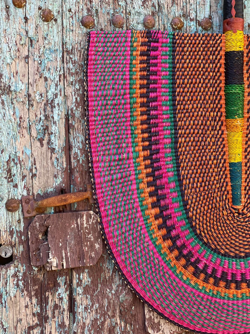 Handwoven Super Size Statement Fan HWFN002