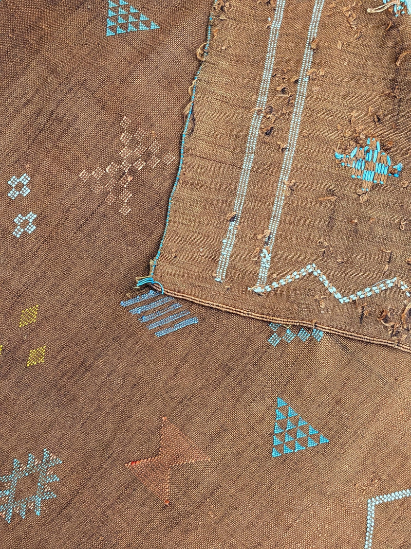 Dark Terracotta Cactus Silk Rug RUCS004