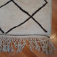 "Walnut Shells & Cream" Antique Beni Ourain Rug - RU-BO-003