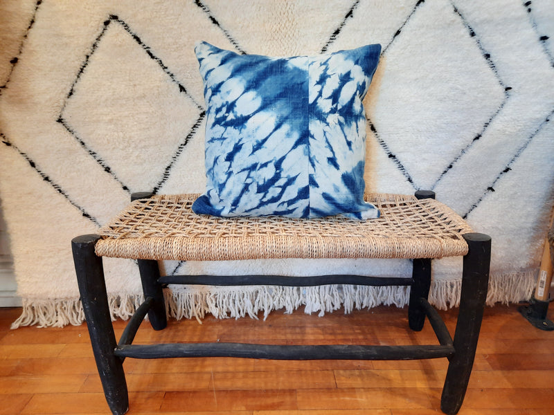 Indigo Tie Dye Mud Cloth Cushion