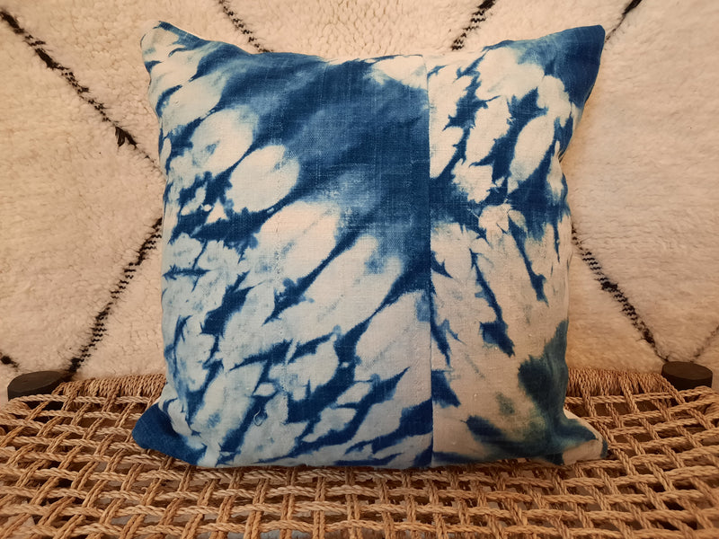 Indigo Tie Dye Mud Cloth Cushion