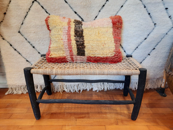 Vintage Azilal "Fragment" Cushion with flatweave back