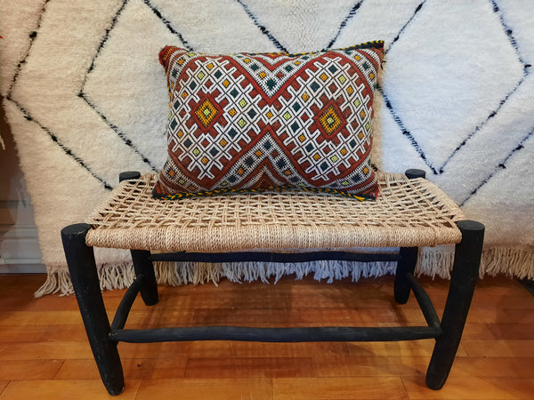'Plaited Edge' Antique Kilim Cushion