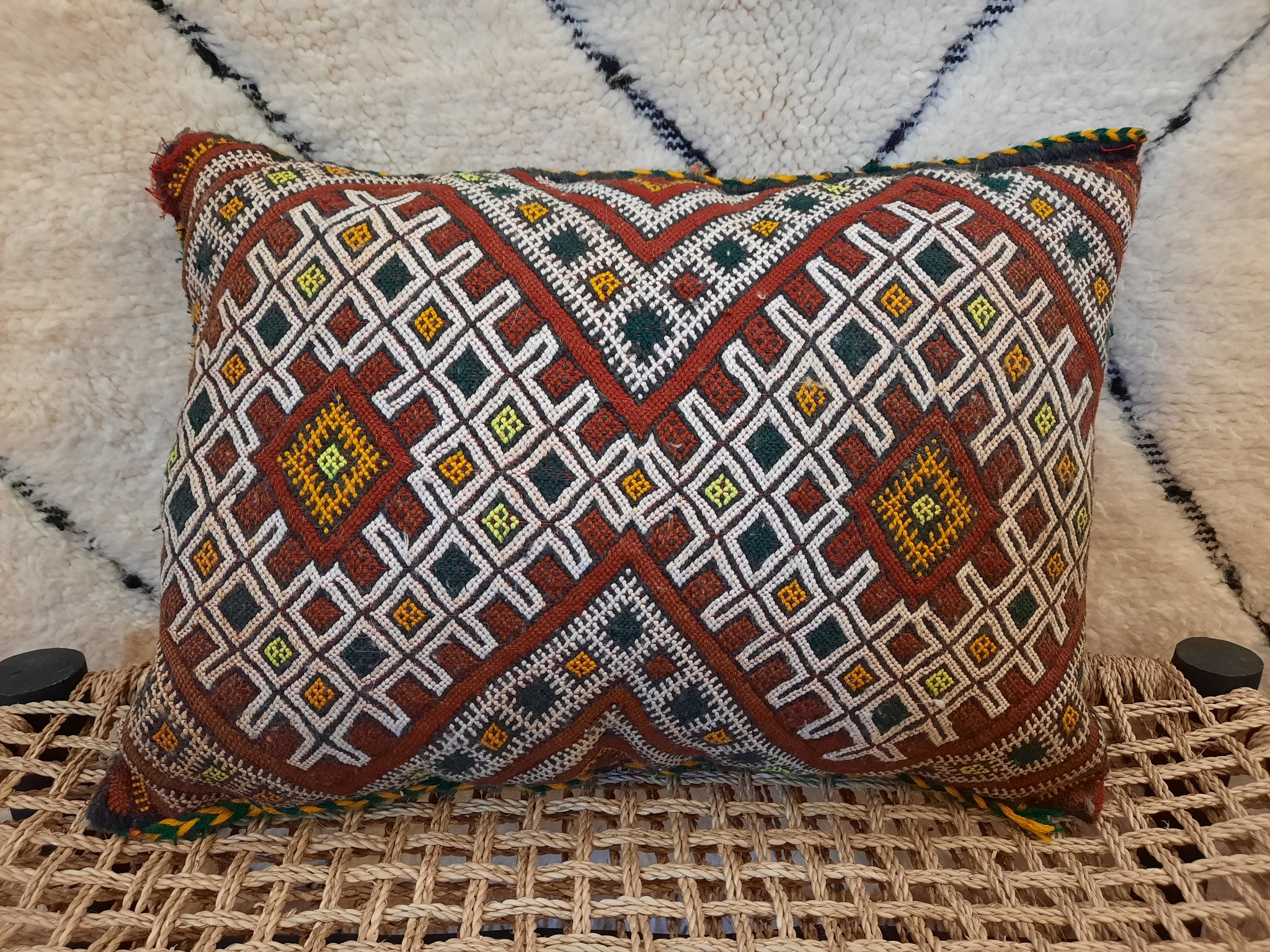 'Plaited Edge' Antique Kilim Cushion