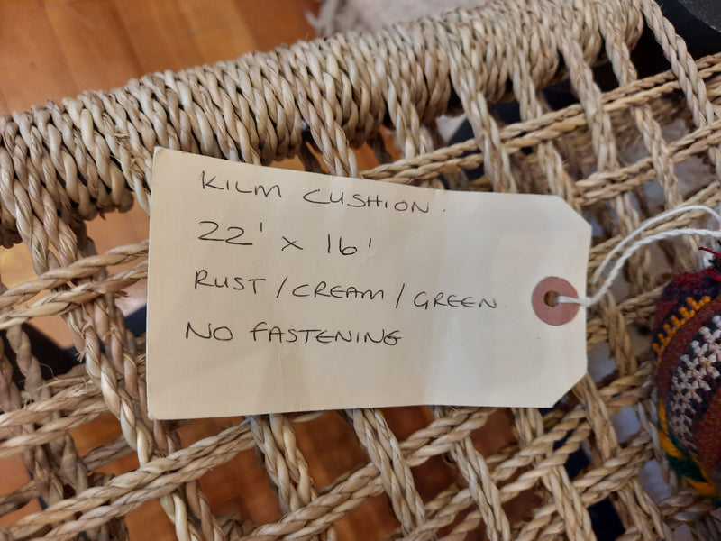 'Plaited Edge' Antique Kilim Cushion