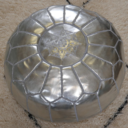 Silver Pouffe