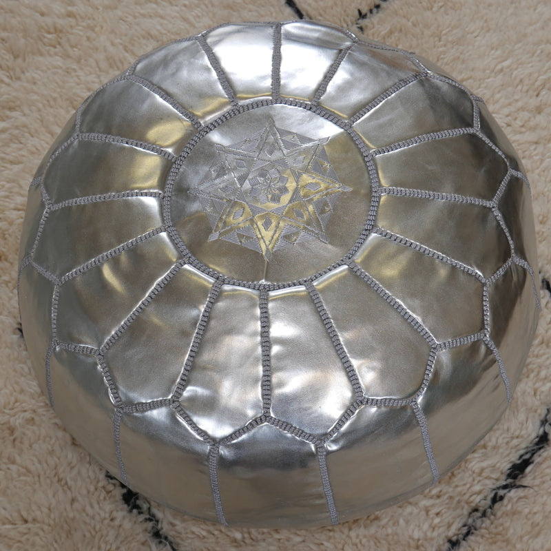 Silver Pouffe - PO-LP-002