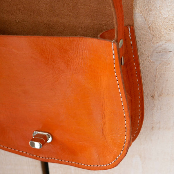 Mini Tooled Leather Saddle Bag