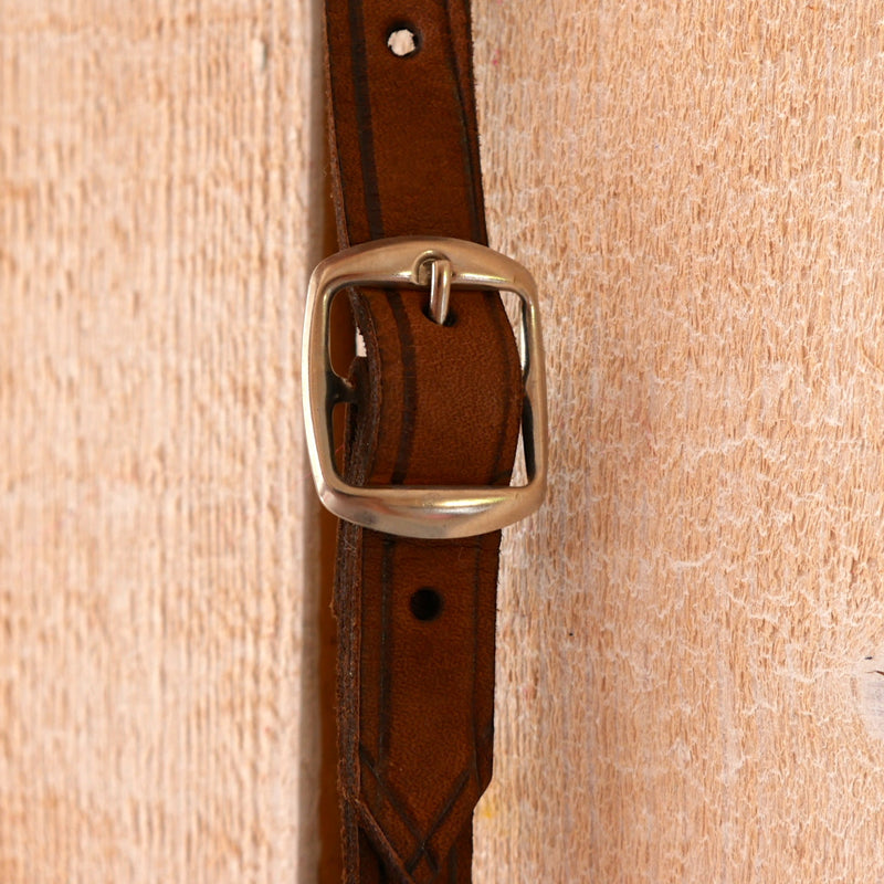 Leather and Hand Embroidered Raffia Saddle Bag - CL-BG-001