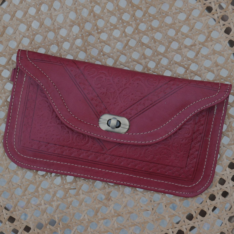 Hand Tooled Leather Clutches - CL-BG-002