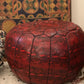 Large Embossed Cow Hide Pouffe - PO-LP-004