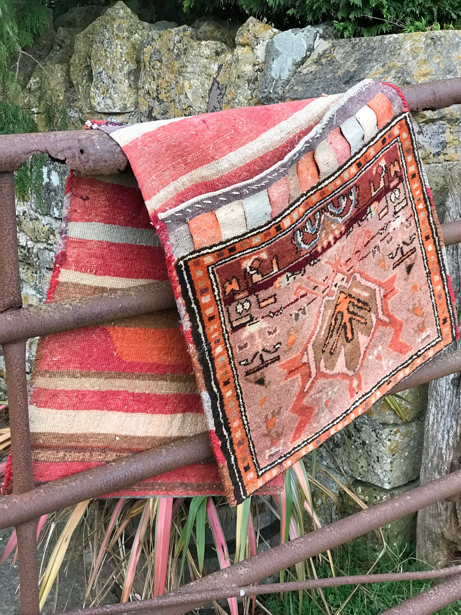 Old Persian Carpet Saddle Bags