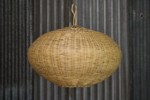 ‘Elipse’ woven wicker lampshade