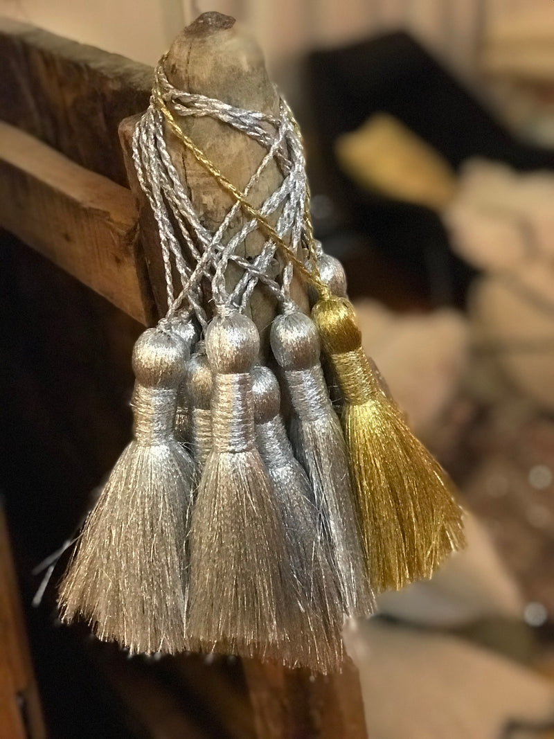 Silver and gold tassels - HW-TA-007