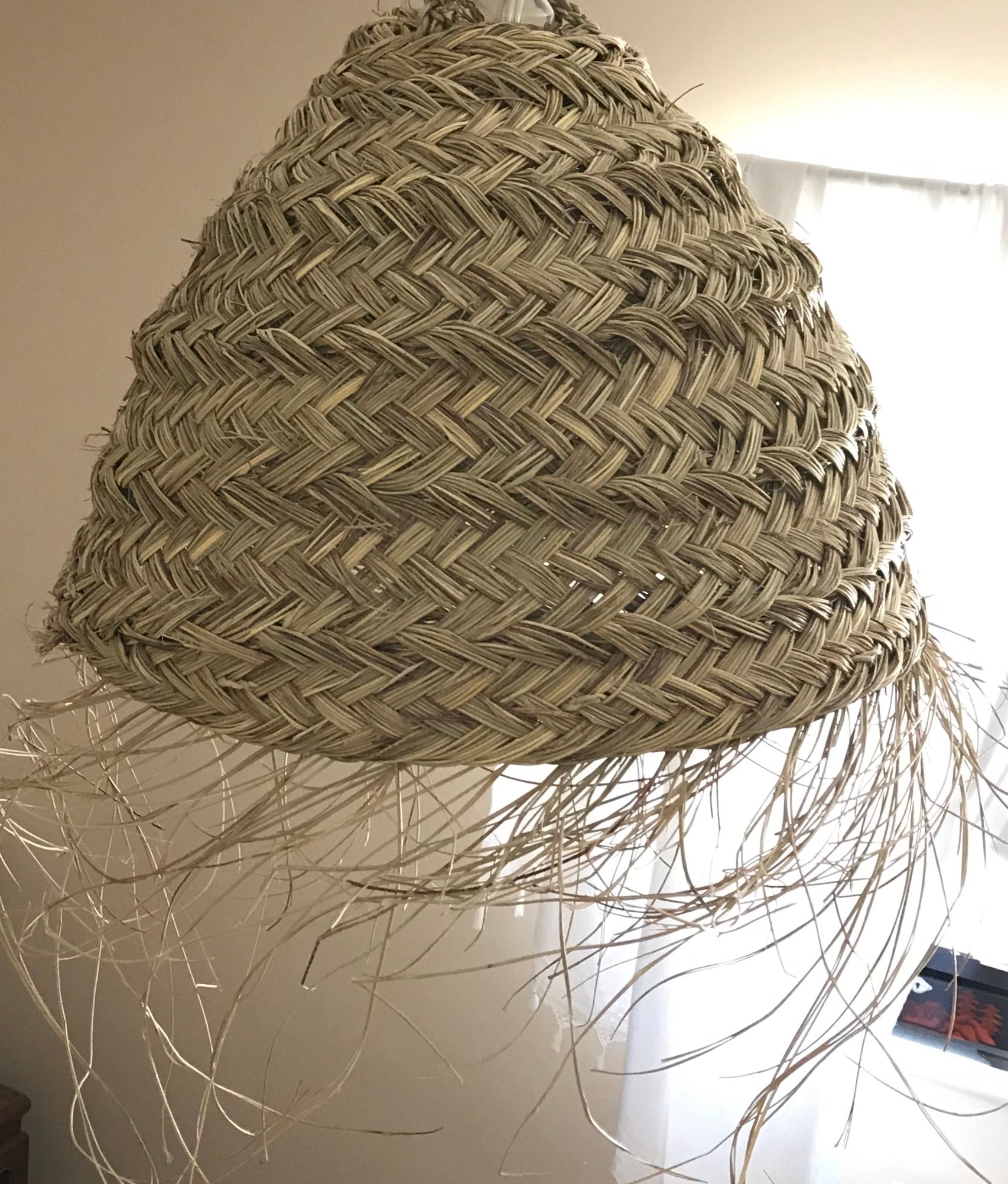‘The Beehive’ wicker lampshade