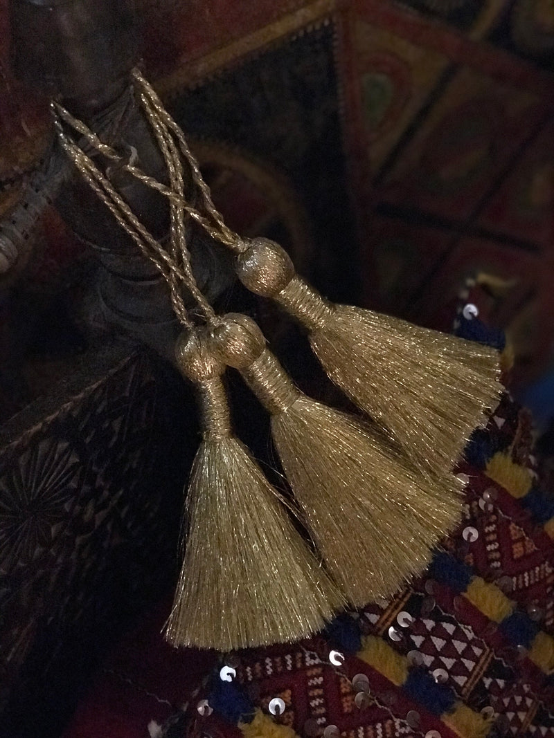 Silver and gold tassels - HW-TA-007