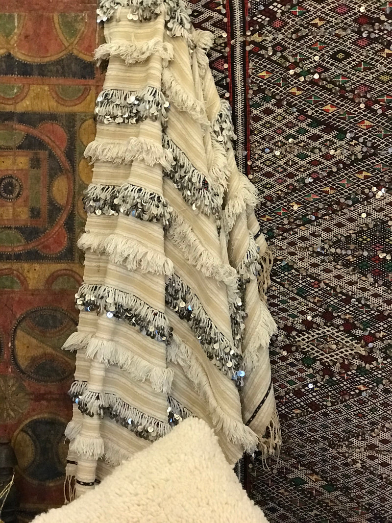 Antique ‘Handira’ Wedding Blanket - BL-HW-001